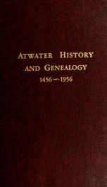 Atwater history and genealogy .. 6_cover