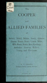 The Cooper and allied families of Detrick_cover