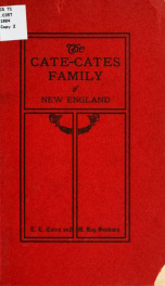 The Cate-Cates family of New England 2_cover