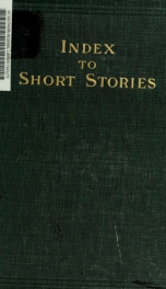 Index to short stories; an aid to the teacher of children_cover