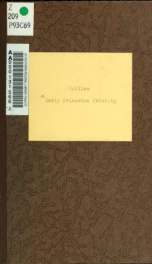Early Princeton printing_cover