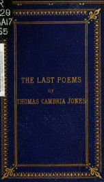 The last poems of Thomas Cambria Jones_cover