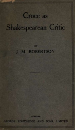 Croce as Shakespearean critic_cover