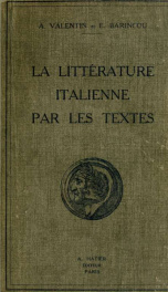 La littérature italienne par les textes;_cover