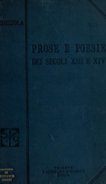 Prose e Poesie dei secoli XIII e XIV_cover