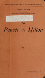 Le pensée de Milton_cover