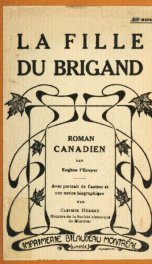 La fille du brigand : roman canadien_cover