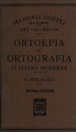 Ortoepia e ortografia italiana moderna_cover