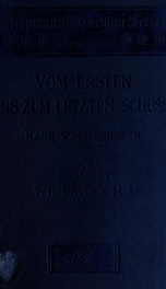 Vom ersten bis zum letzten schuss, Kriegserinnerungen 1870-71;_cover