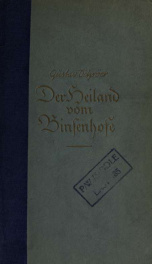 Der Heiland vom Binsenhofe, Roman_cover