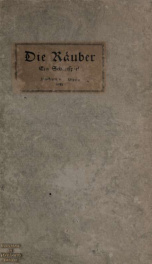 Die Räuber, ein Schauspiel, Frankfurt und Leipzig 1781;_cover