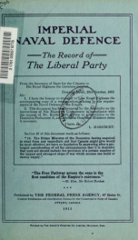 Imperial naval defence, the record of the Liberal Party_cover