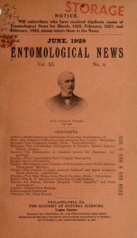 Entomological news 40 n.06_cover