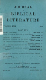 Journal of Biblical literature 29 pt.02_cover