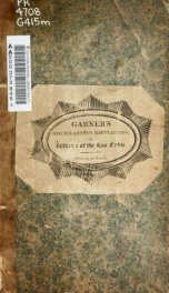 Garner's miscellaneous recitations ; or, whims of the loo table.._cover