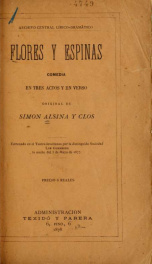 Flores y espinas : comedia en tres actos y en verso_cover