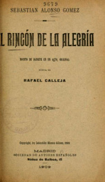 El rincón de la alegría : boceto de sainete en un acto_cover