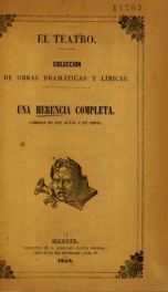 Una herencia completa : comedia en dos actos y en verso_cover