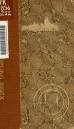 The Kipling index; being a guide to authorized American trade edition of Rudyard Kipling's works_cover
