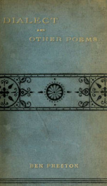 Dialect and other poems_cover