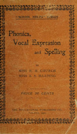 Phonics, vocal expression and spelling_cover