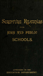 Scripture readings : for use in the public and high schools of Ontario_cover