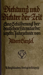 Dichtung und Dichter der Zeit, eine Schilderung der deutschen Literatur der letzten Jahrzehnte_cover