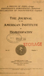 Journal - American Institute of Homopathy 9, no.2_cover
