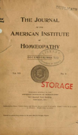 Journal - American Institute of Homopathy 7, no.6_cover