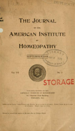 Journal - American Institute of Homopathy 7, no.3_cover