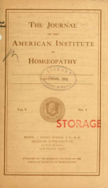 Journal - American Institute of Homopathy 5, no.5_cover
