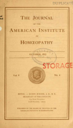 Journal - American Institute of Homopathy 5, no.4_cover