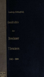 Geschichte des Breslauer Theaters von 1841 bis 1900_cover