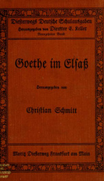 Goethe im Elsasz, das neunte, zehnte, und elfte Buch in "Dichtung und Wahrheit";_cover