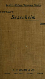 Sesenheim from Goethe's "Dichtung und Wahrheit";_cover