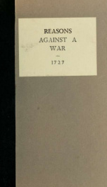 Reasons against a war : in a letter to a member of Parliament_cover