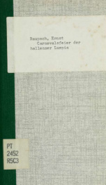 Carnevalsfeier der hallenser Lumpia : frei nach Göthe's Faust_cover