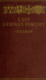 Easy German poetry for beginners; edited with notes and vocabulary_cover