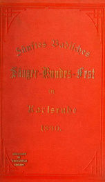 Fest-Buch zum fünften badischen Sänger-Bundes-Fest am 25. und 26. Mai (Pfingsten) 1890 in Karlsruhe;_cover