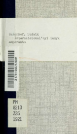 Internatsionalny iazyk esperanto = Esperanto internacio lingvo : hramatyka, formatsiia do tvorennia sliv i 50 liektsi_cover