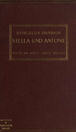 Stella und Antonio, Schauspiel in vier Aufzügen_cover