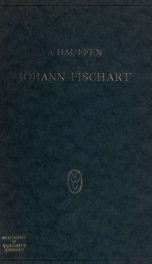 Johann Fischart, ein Literaturbild aus der Zeit der Gegenreformation 1_cover