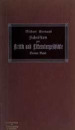 Schriften zur Kritik und Litteraturgeschichte 3_cover