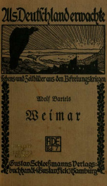 Weimar, die klassische Literaturperiode in ihrer nationalen Bedeutung_cover