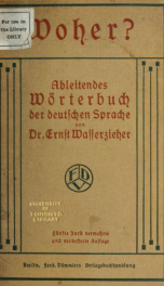 Woher? Ableitendes Wörterbuch der deutschen Sprache_cover