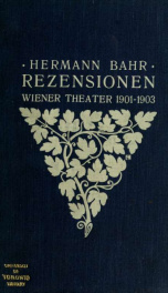 Rezensionen, Wiener Theater 1901 bis 1903_cover