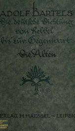 Die deutsche Dichtung von Hebbel bis zur Gegenwart (Die Alten und die Jungen); ein Grundriss 01_cover