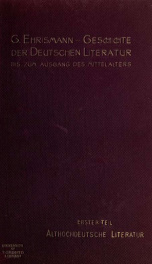 Geschichte der deutschen literatur bis zum ausgang des mittelalters 1_cover