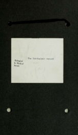 The Ophthalmic record 10, no.1_cover