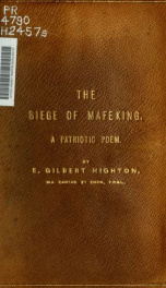 The siege of Mafeking; a patriotic poem_cover